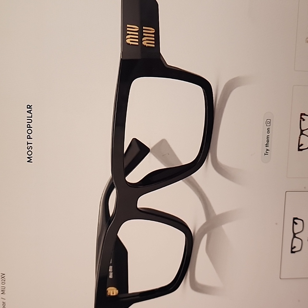 Miu Miu Modern Black Square Glasses